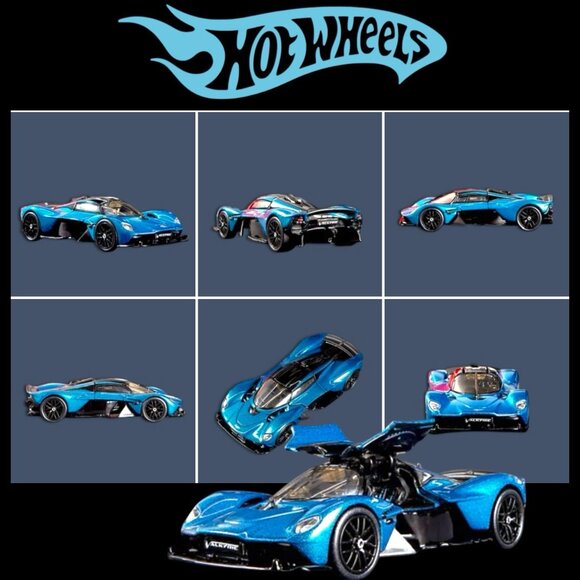 2025 Hot Wheels Elite 64 Aston Martin Valkyrie Blue Factory Sealed in Protector! - Picture 2 of 8